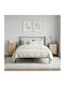 Wooden Bedside Tables with Metal Legs Beige 2 Pieces 35x36.5x61cm