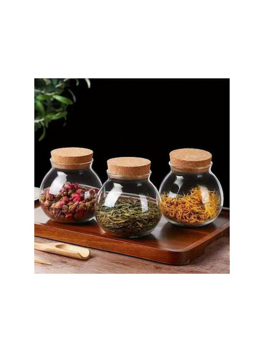 SteweHome Ste-041243-P41243 Spice Jars Glass on Base White 2 Pieces