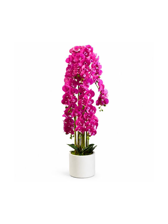 Orhidee Artificială Fucsia 150cm Plantă În Ghiveci 87555-1
