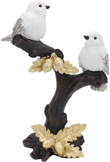 Keskor Figurină Decorativă Pasăre Din Polirosină 20x11x28cm