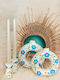 SteweHome Set Ceramic Candle Holders 17x19cm 4 Pieces