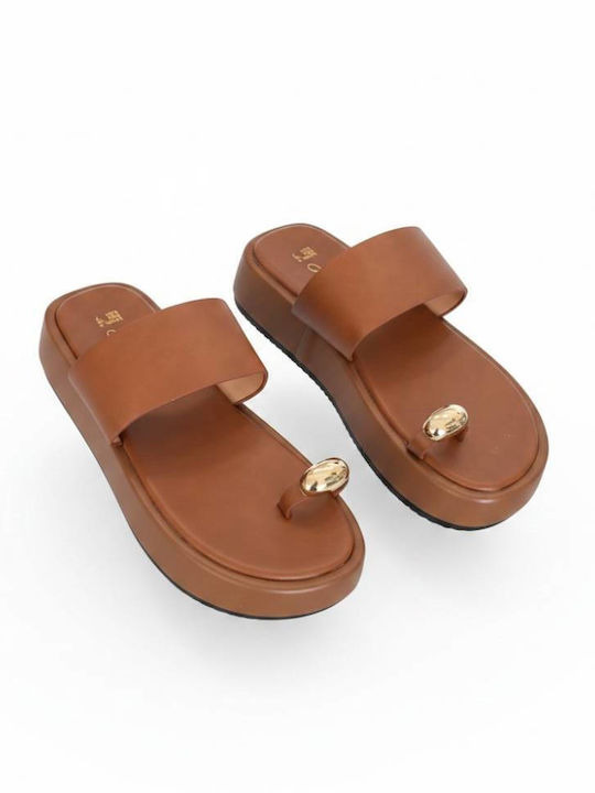 Γυναικεία Σανδάλια Flatforms Καφέ