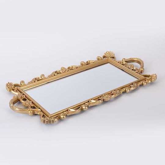 Decorative Tray Plastic with Mirror 48x23x2cm 3pcs