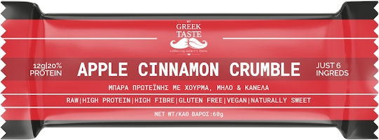 myGreekTaste Proteinriegel Mit 12g Eiweiß & Geschmack Apfel Zimt Crumble 60g