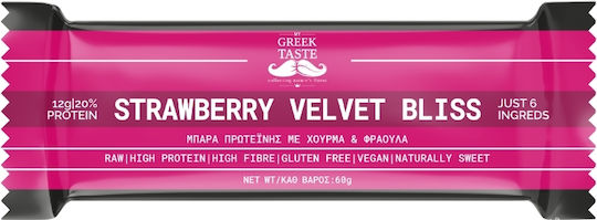myGreekTaste Proteinriegel mit 12g Eiweiß & Geschmack Strawberry Velvet Bliss 60g