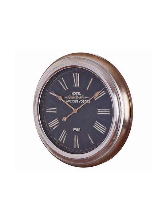 Zaros Antique Metal Black Wall Clock 61.5x6.5cm