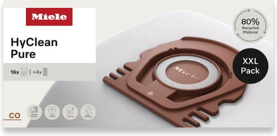 Miele Hyclean Pure Σακούλες Σκούπας 16τμχ Συμβατή με Σκούπα Miele