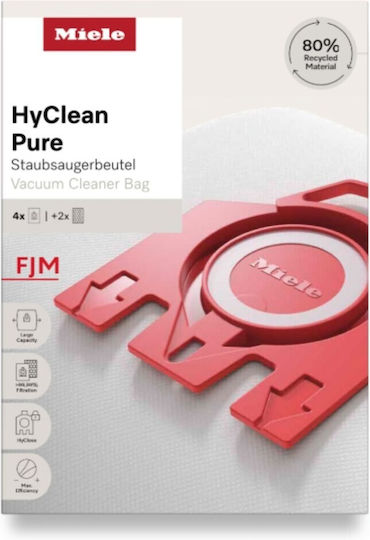 Miele HyClean Pure Vacuum Cleaner Bags 4 Pcs Compatible with Miele Vacuum Cleaner