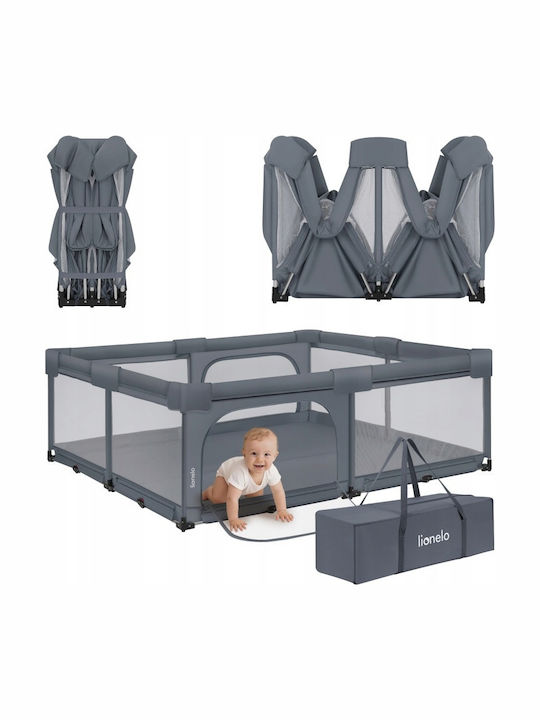 Lionelo Florence Xl Babypark Mit Matratze Graues 200x180cm