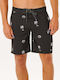 Mirage Ανδρικό Μαγιό Βερμούδα Washed Black με Σχέδια