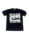 Men's T-shirt Horror Movie Graphic Print Black 63832
