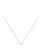 La Petite Story Necklace Made of Silver with Turquoise Zircon