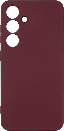 Θήκη Samsung Galaxy S24 Silky And Soft Touch Silicone Μπορντό Σκούρο Με Προστασία Κάμερας