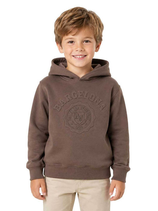Action Sportswear Kids Sweatshirt With Hood Brown