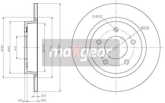 Maxgear Mazda Rückbremsensatz 3 5 8997524