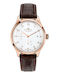 Philip Watch Ceas Bărbătesc 40mm Cu Baterie Și Curea Din Piele Maro