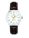 Philip Watch Men's Watch 40mm Battery with Brown Leather Strap