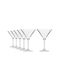Krosno Set Pahare Martini / Cocktail Cu Picior Cristaline 240ml 6 Bucăți