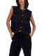 Dark Blue Denim Γυναικείο Γιλέκο