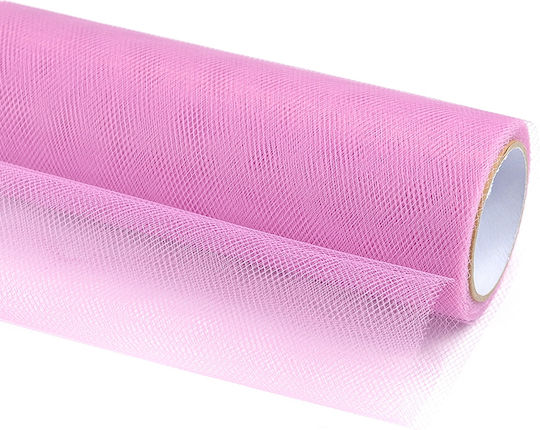 Smooth Tulle Powder Pink 15cm X 9m 1pc