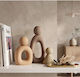 Stewehome Set of 3 Pieces of Modern Abstract Family Figures Decorative Stone Powder Multicolour 8x6 Cm
