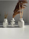 Stewehome Set of 3 Vases Natural Stone Scandinavian Style Minimalist Decorative Home White 5x9 Cm