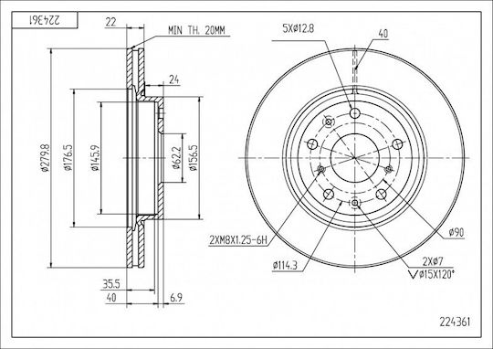 Disc De Frână Partea Din Față Sedici Sx4 06 55311-79j01
