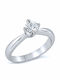 VTJ Einzelner Steine Ring aus Silber mit Diamant
