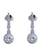 Gatsa White Gold 14K Dangle Earrings with Stones