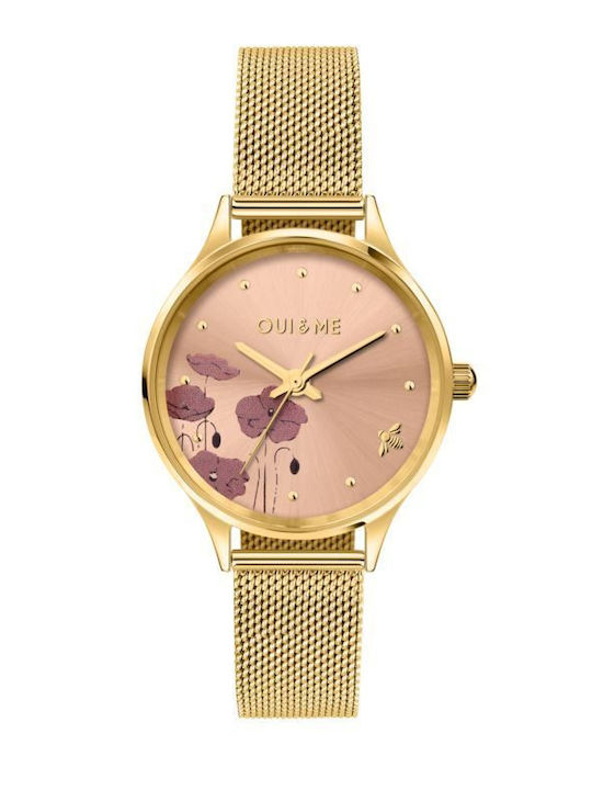 Oui & Me Women's Watch 28mm Battery with Gold Metal Bracelet