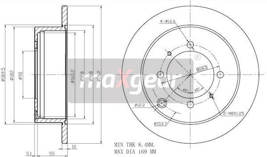Спирачен диск Mitsubishi Отзад Galant 96 Lancer 03 Space Wagon 8831614