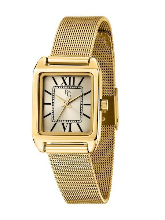 Women's Watch Battery with Gold Metal Bracelet