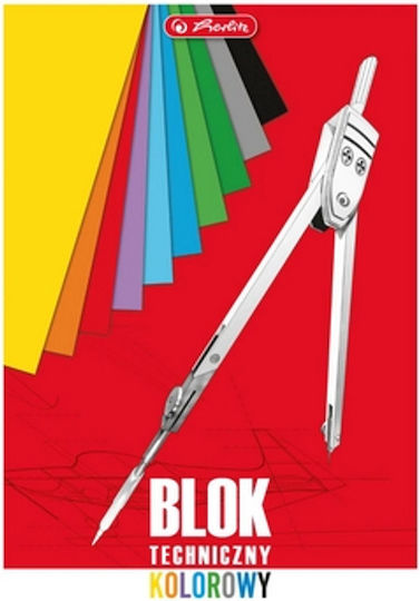 Herlitz Technical Drawing Pad A4 10 Colored Sheets