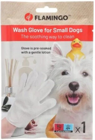Flamingo Handschuh Körperreinigung Für Kleine Hunde Sanft Lotion