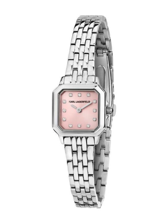 Karl Lagerfeld Womens Watch Battery with Silver Metal Bracelet