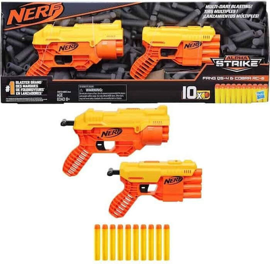 Nerf Εκτοξευτής Blaster Pack Fang Qs-4 Cobra Rc-6 Alpha Strike για 8+ Ετών