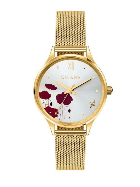 Women's Watch 32mm Battery with Gold Metal Bracelet