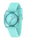 Chronostar Women's Watch Battery with Turquoise Rubber Strap