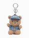 DKNY Keychain Boxed Bear Charm Denim
