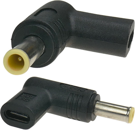Adaptor USB-C pentru alimentare laptop priză 5.5x3.0mm cu pin