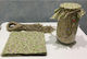 Stewehome Fabric Set of Jar Lid Cover with Tie Cord Beads Green