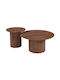Side Table Diaz Wooden Walnut W50xL50xH45cm E7694,S3
