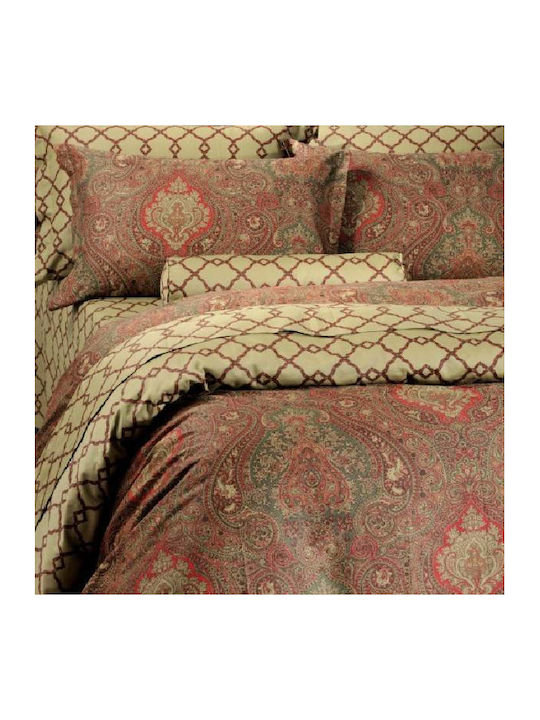Down Town Home Set Bed Sheets for Single Bed 175x255cm Red (3 Pieces)
