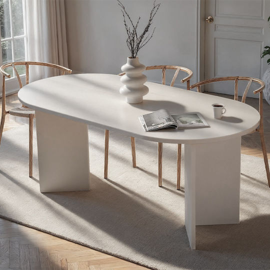Sablin Τραπέζι Ξύλινο Λευκό 180x89.5x75εκ.