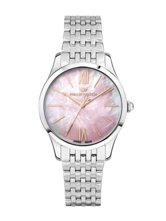 Philip Watch Women's Watch 32mm Battery with Silver Metal Bracelet