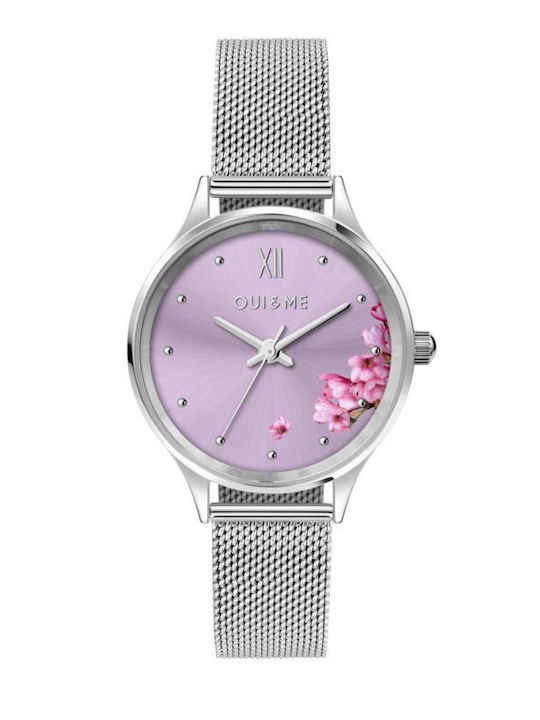 Oui & Me Women's Watch 32mm Battery with Silver Stainless Steel Bracelet