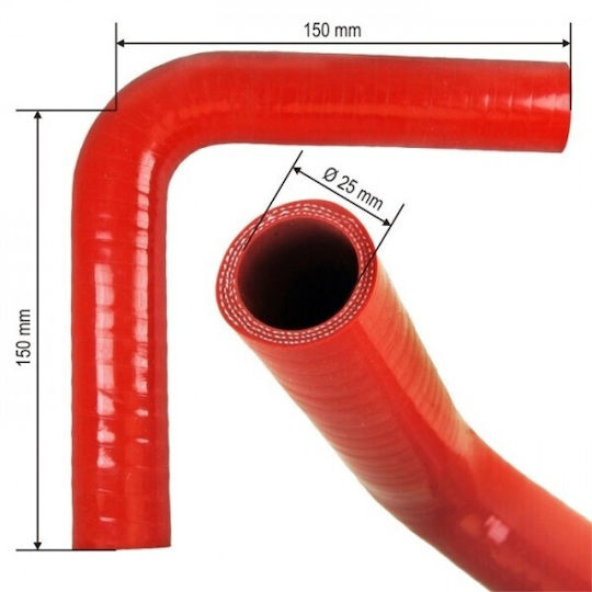 Universal Water Hose 90-degree Angle 25x150x150mm