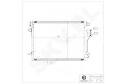 SKV Air Condition Radiator for Chrysler Grand Voyager Volkswagen Routan