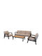 Outdoor Living Room Set 4 Pieces Anthracite with Pillows