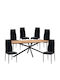 Set de sufragerie cu 6 scaune 180x80cm